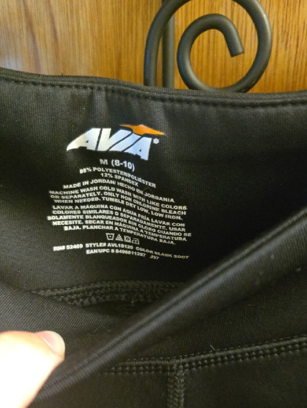 Avia Black Moto-Accent Athletic Leggings - Picture 2 of 9